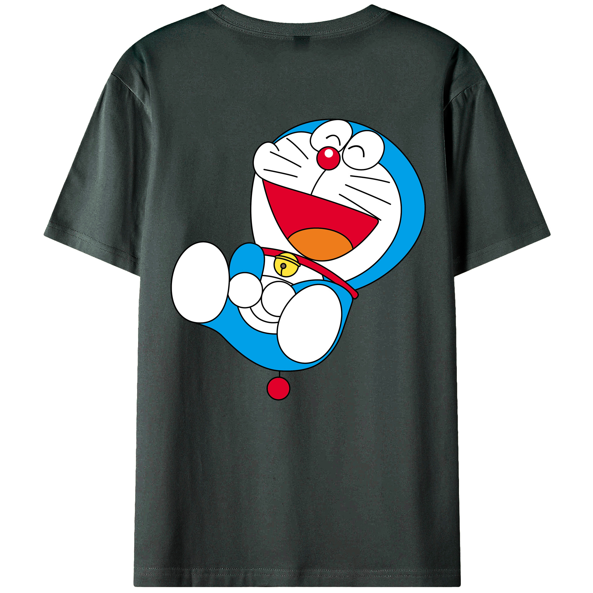 （画像用） ドラえもん Doraemon 綿100％ メンズ半袖Tシャツ（バックプリント） 通気性